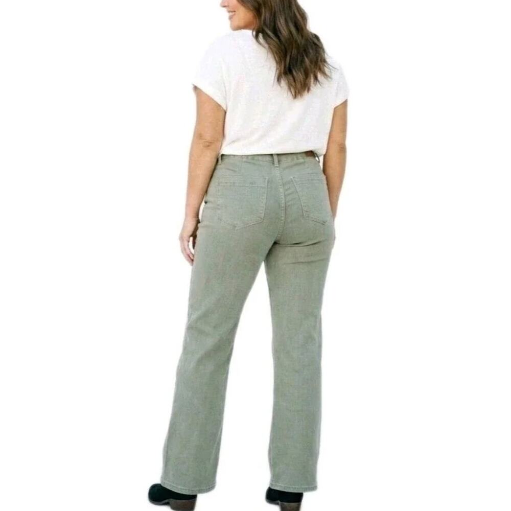 Judy Blue Greenwich High Rise Front Seam Stretch Denim Jean Women 22W Sage Green - Picture 2 of 16
